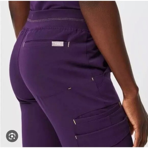 Figs Scrub Pants  Purple Jam Soeng Double Utility Size XXSP - Picture 3 of 11